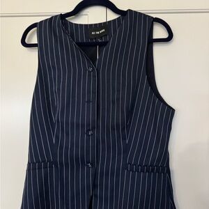 All The Ways Navy Pinstripe Women's Top